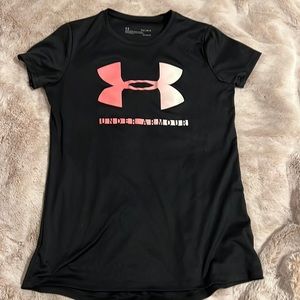 girls youth large under armor active wear t shirt